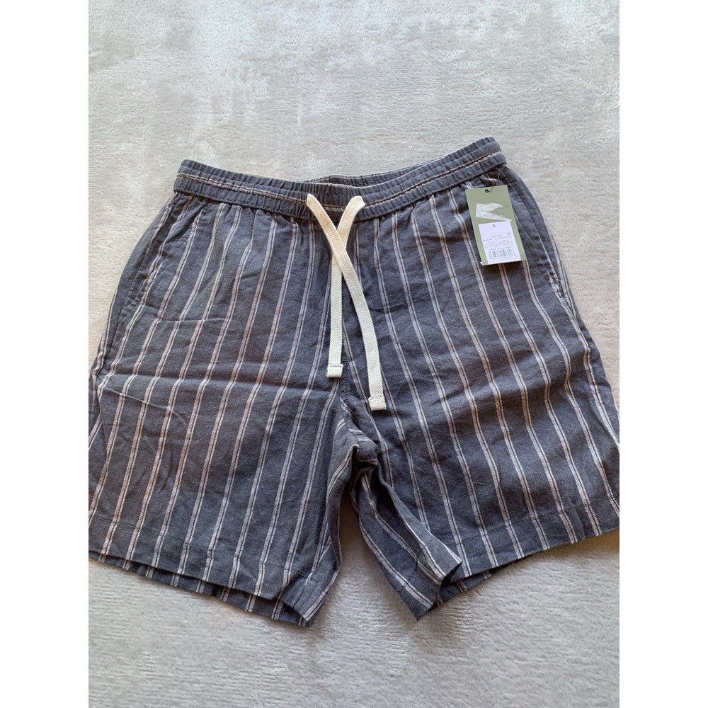Men's 7" Vacay Pull-On Shorts Blue Stripe Size Small New With Tags